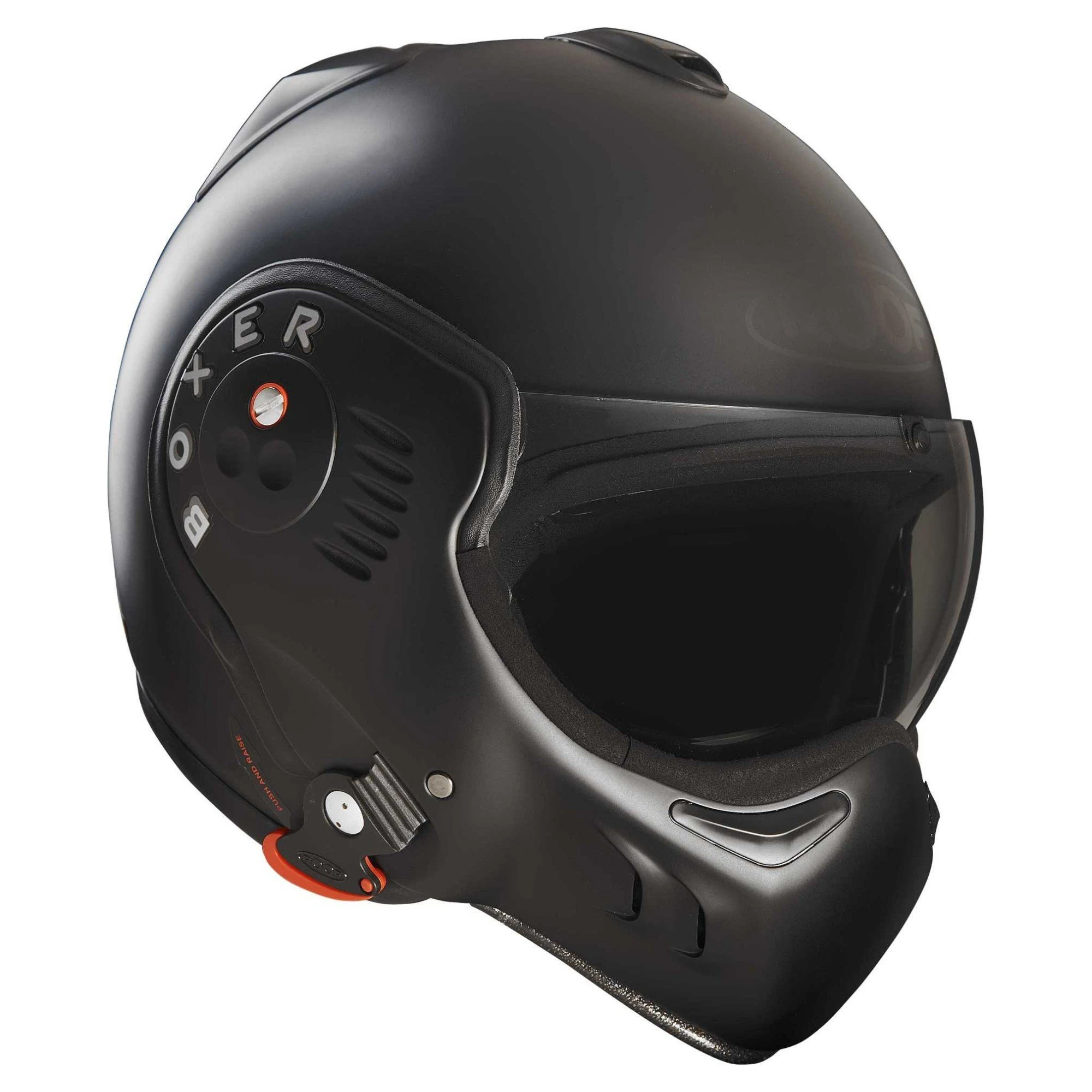 Roof Boxer V8 Full Black Helmet - Black