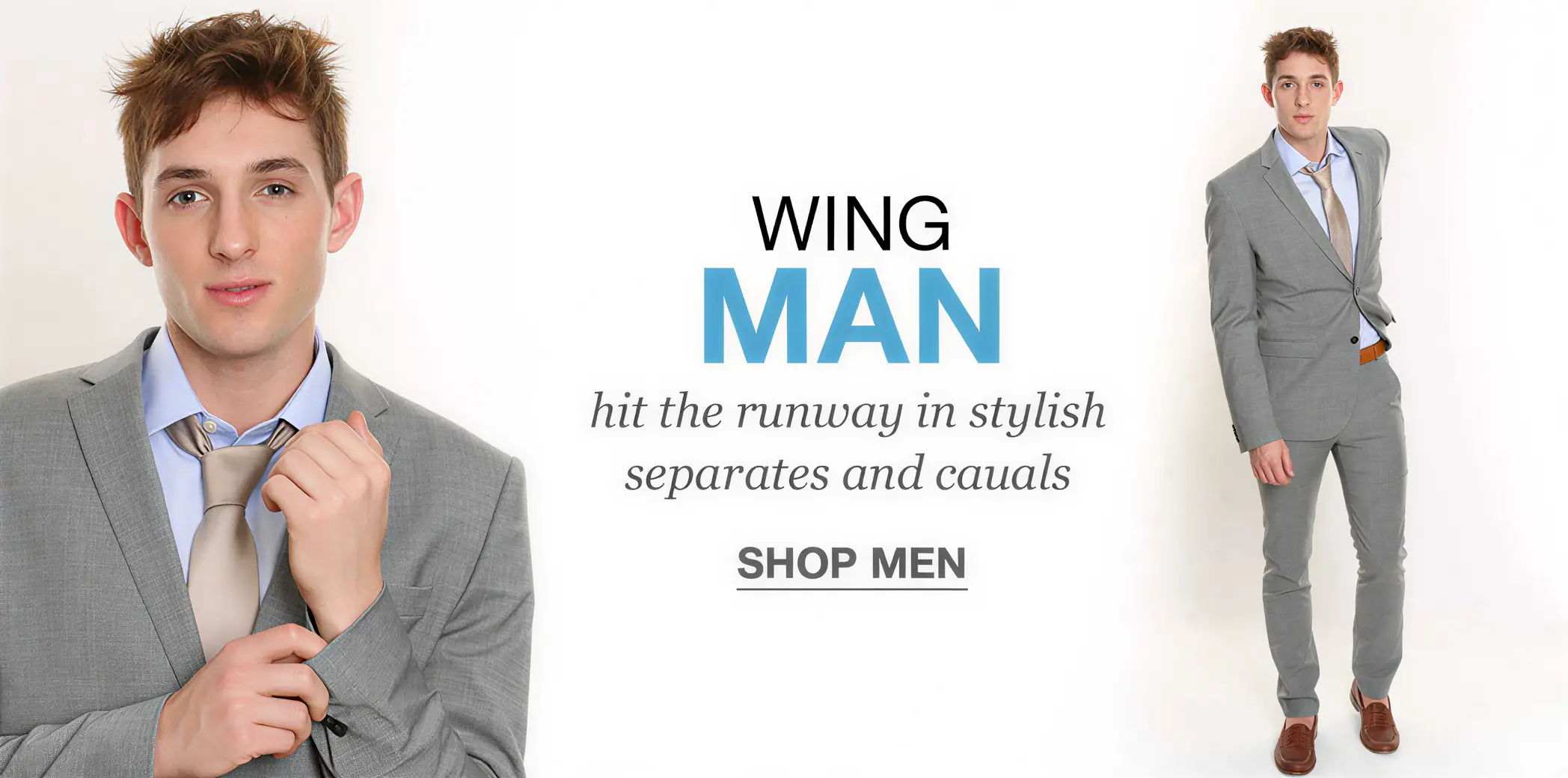 Wing man - hit the runway in stylish separates and casuals - Click to Shop Man